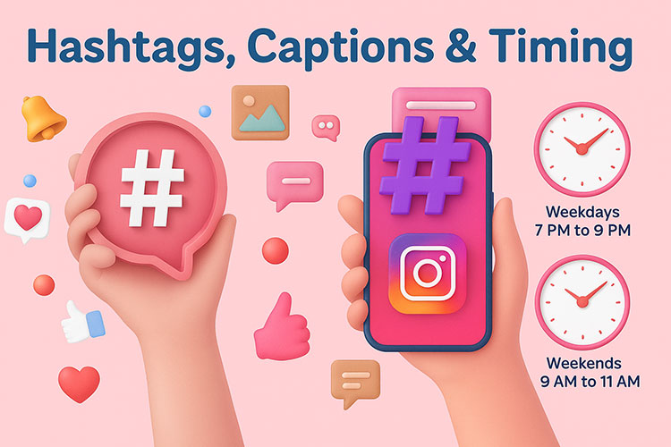 Hashtags, Captions & Timing for musicians
